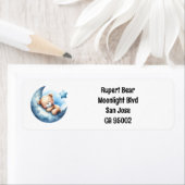 Schattigee teddybeer retouradres label (Insitu)