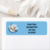 Schattigee teddybeer retouradres label (Insitu)