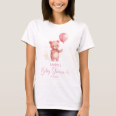 Schattigee teddybeer roze ballon meisje mama om te t-shirt (Voorkant)