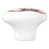 Schattigee teddybeer roze rozen Baby kamer Keramische Knop (Zijkant)