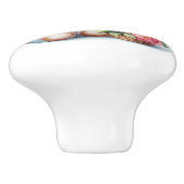 Schattigee teddybeer roze rozen ballonnen Baby kam Keramische Knop (Zijkant)