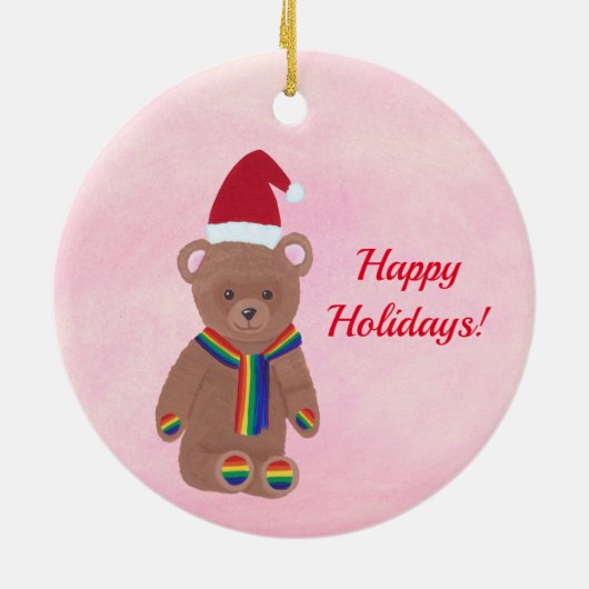 Schattigee Teddybeer Santa Ornamenten (Achterkant)