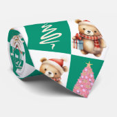 Schattigee teddybeer sinterklaas kerstboom feest stropdas (Opgerold)