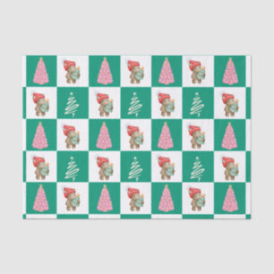 Schattigee teddybeer sinterklaas kerstboom feest tissuepapier