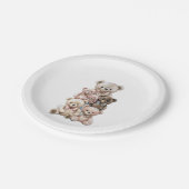 Schattigee teddybeer stapel pastel papieren bordje (Gekanteld)