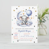 Schattigee teddybeer sterren prinses Baby shower Kaart (Staand voorkant)