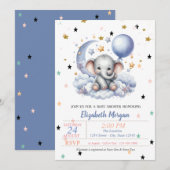 Schattigee teddybeer sterren prinses Baby shower Kaart (Voorkant / Achterkant)