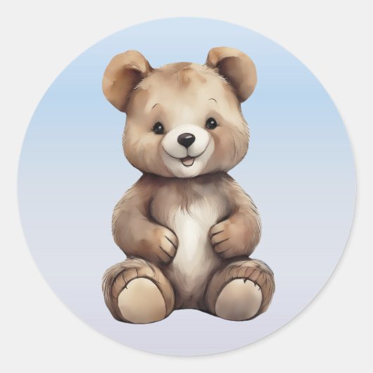 Schattigee teddybeer Stickers (Voorkant)