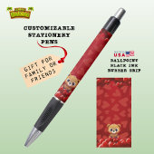 Schattigee teddybeer Valentijnsdag rode harten 🐻  Pen