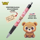 Schattigee teddybeer Valentijns's Harten Gift Roze Pen