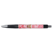 Schattigee teddybeer Valentijns's Harten Gift Roze Pen (Voorkant)