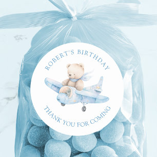 Schattigee Teddybeer Verjaardag Bedankt Sticker