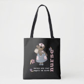 Schattigee teddybeer verpleegkundige waardering ca tote bag (Voorkant)