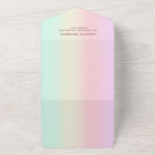 Schattigee teddybeer w Ballon floral baby shower All In One Uitnodiging (Buitenkant)