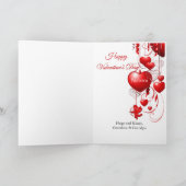 Schattigee teddybeer w Red Heart Naam toevoegen Feestdagen Kaart (Binnen)