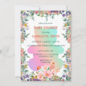 Schattigee teddybeer waterverf gradiënt baby showe kaart (Voorkant)