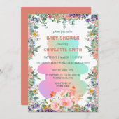 Schattigee teddybeer waterverf gradiënt baby showe kaart (Voorkant / Achterkant)