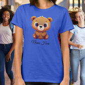Schattigee teddybeer welp dierlijke Cartoon Graphi T-shirt