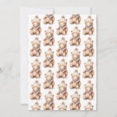 Schattigee teddybeer winteruitnodiging kaart (Achterkant)