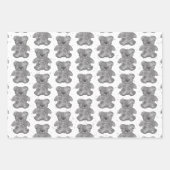 Schattigee Teddybeer Zwart-wit Custom Inpakpapier Vel (Voorkant 2)