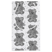 Schattigee Teddybeer Zwart-wit Custom Klein Cadeauzakje (Achterkant)