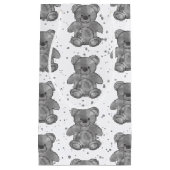 Schattigee Teddybeer Zwart-wit Custom Klein Cadeauzakje (Voorkant)