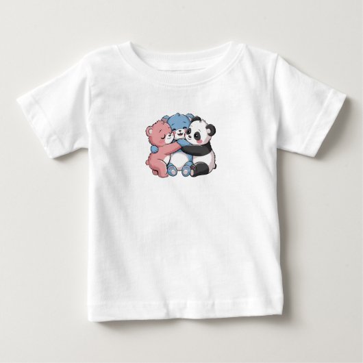 Schattigee teddyberen met panda (Voorkant)