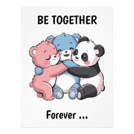 Schattigee teddyberen met panda foto afdruk