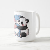 Schattigee teddyberen met panda koffiemok (Voorkant rechts)