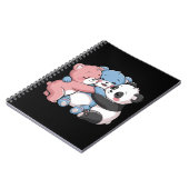 Schattigee teddyberen met panda notitieboek (Linkerzijde)