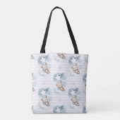 SCHATTIGEE TEDDYBEREN SLAPEN OP BLAUWE WOLKEN TOTE BAG (Achterkant)