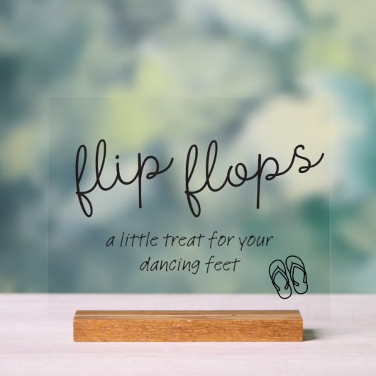 Schattigee Teenslippers Mand Teken Acryl Bord (Neutraal)