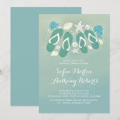 Schattigee teenslippers strand repetitie dineruitn kaart (Voorkant / Achterkant)