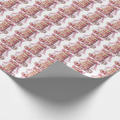 Schattigee tegelmeisjes donut baby shower cadeaupapier (Hoek)