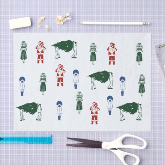 Schattigee Tekening Kerst Tissuepapier (Craft)