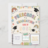 Schattigee Tekeningen Preschool Afstuderen Pastel  Kaart (Voorkant)