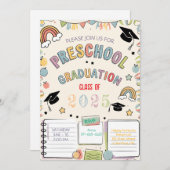 Schattigee Tekeningen Preschool Afstuderen Pastel  Kaart (Voorkant / Achterkant)