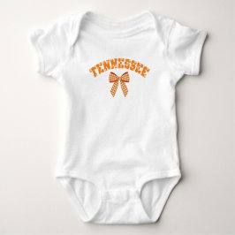 Schattigee Tennessee Oranje Kinder Boog Geruit Romper