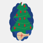 Schattigee tennis Kerst ornament kaart met envelop (Rechts)