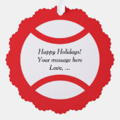 Schattigee tennis Kerst ornament kaart met envelop (Achterkant)