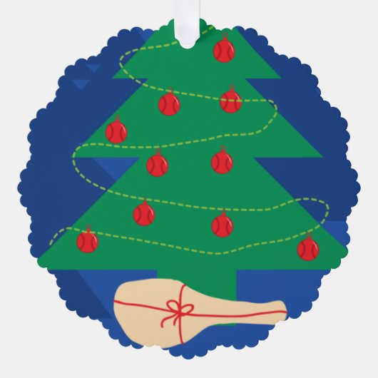 Schattigee tennis Kerst ornament kaart met envelop (Voorkant)