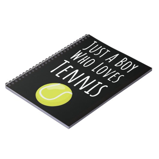 Schattigee tenniscadeaus voor Kinder jongenssporte Notitieboek (Linkerzijde)