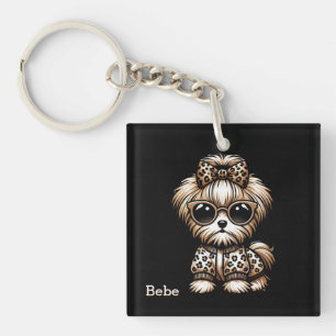 Schattigee Terrier Yorkshire Custom Name Sleutelhanger