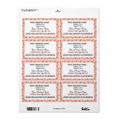 Schattigee Texas Cottage Food Law labelt cookies Etiket (Full Sheet)