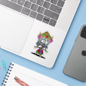 Schattigee Thai Zombie Sticker (Laptop met iPhone)