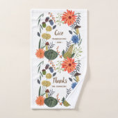 Schattigee Thanksgiving bloemenpaddenstoel herfst Handdoek (Handdoek)