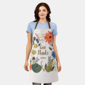 Schattigee Thanksgiving bloemenpaddenstoel herfst Schort (Gedragen)