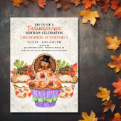Schattigee Thanksgiving Cupcakes Verjaardag Kaart