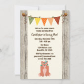 Schattigee Thanksgiving Dieren en Turkije 1e Verja Kaart (Achterkant)