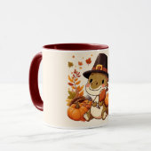 Schattigee Thanksgiving Dinosaurus Mok (Voorkant links)